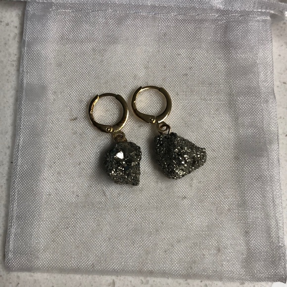 Jewelry - Pyrite Mini Huggie Earrings